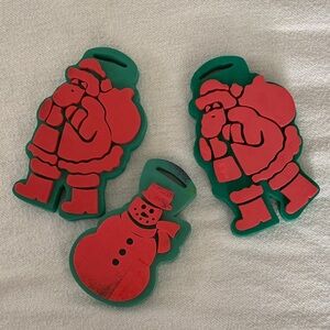 Vintage Santa and Snowman Hobby lobby stamps